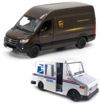 Miniaturas de Metal Mercedes-Benz Sprinter e Caminhão Postal Grumman LLV - 12,7cm