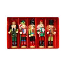 Miniaturas De Quebra-Nozes Rosa 10 12 14cm Decoração De Mesa Bonecos Ornamentais Soldados De Nozes