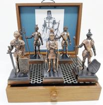 Miniaturas decorativas com 5 Guerreiros Medievais em metal - Captain Ship