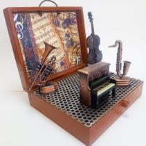 Miniaturas decorativas de Instrumentos Musicais e metal com Piano - Captain Ship