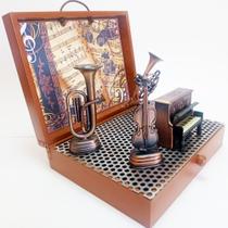 Miniaturas decorativas de Instrumentos Musicais e metal com Tuba - Captain Ship