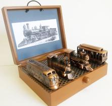 Miniaturas decorativas de Locomotivas de época em metal com Maria Fumaça - Captain Ship