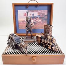 Miniaturas decorativas em metal com Bota de Cowboy - Captain Ship
