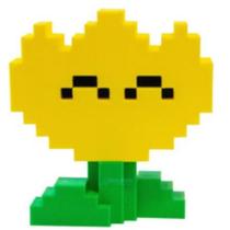 Miniaturas Decorativas Gamer Retro Mario word Flor de fogo AMARELA