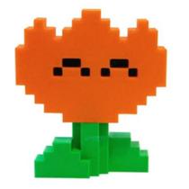 Miniaturas Decorativas Gamer Retro Mario word Flor de fogo LARANJA Miniaturas Decorativas Gamer Retro Mario word Flor de fogo LARANJA