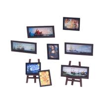 Miniaturas Em Escala 1:12 De Pinturas a Óleo Vintage, Fotos De Murais, Decoração De Cena Para