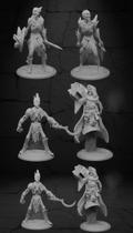 Miniaturas Esqueleto Detalhadas Resina Kit 6