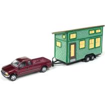 Miniaturas ford f-250 2004 1/64 c/trailer johnny lightning