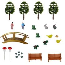 Miniaturas Trilha da Mata c/ Ponte, Árvores e Animais Diorama Floresta/Terrário Miniaturas Trilha da Mata c/ Ponte, Árvores e Animais Diorama Floresta/Terrário