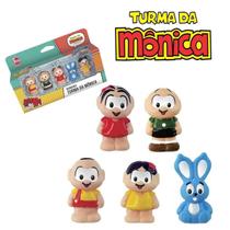 Miniaturas Turma Da Mônica Dedoches Lider Brinquedos 5 Personagens Original Cebolinha Monica Sansão Cascão Magali