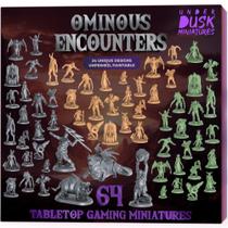 Miniaturas Underdusk Encontros Ominosos Conjunto de 64 Peças Não Pintadas