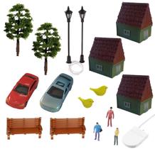 Miniaturas Vilarejo Encantado: Casas, Postes e Pessoas Maquete Urbana/Diorama Miniaturas Vilarejo Encantado: Casas, Postes e Pessoas Maquete Urbana/Diorama