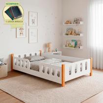 Minicama Infantil Montessoriana Melissa Branca com Lousa Mágica Diversão e Criatividade