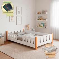 Minicama Infantil Montessoriana Melissa Branca com Lousa Mágica Diversão e Criatividade Minicama Infantil Montessoriana Melissa Branca com Lousa Mágica Diversão e Criatividade