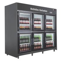 Minicamara de Refrigeração para Bebidas RF-059-Plus PV em Aço Galvanizado c/ Portas de Vidro Aquecidas- Frilux