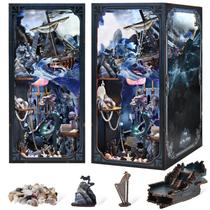 MiniCity DIY Book Nook Kit Siren Song 3D Quebra-cabeça de madeira