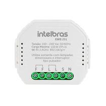 Minicontrolador Smart Wifi Touch Dimmer para 1 Interruptor EWS 251 Branco 4850031 Intelbras
