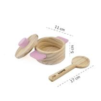 Minicozinha - Panela e Colher de Pau Rosa - Brincadeira de Faz de Conta Minicozinha - Panela e Colher de Pau Rosa - Brincadeira de Faz de Conta
