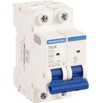 Minidisjuntor Tdj6 2 P 32 A 6ka Curva C Tramontina Tramontina