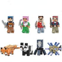 Minifigura de blocos de construção Minecraft Panda Hex Valerie