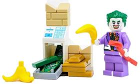 Minifigura LEGO Coringa Terno Rosa com Pé de Cabra e Brinquedo Caixa Eletrônico Minifigura LEGO Coringa Terno Rosa com Pé de Cabra e Brinquedo Caixa Eletrônico