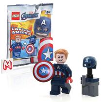 Minifigura LEGO Marvel Avengers Super Heroes Capitão América Minifigura LEGO Marvel Avengers Super Heroes Capitão América