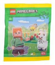 Minifigura LEGO Minecraft Alex com Baby Lhama & Abelha