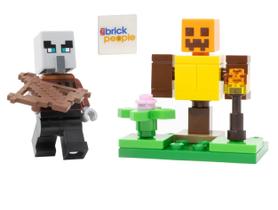Minifigura LEGO Minecraft Pillager com boneco de treinamento com mais de 6 anos Minifigura LEGO Minecraft Pillager com boneco de treinamento com mais de 6 anos