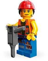 Minifigura LEGO O Filme Gail, Trabalhadora da Construção