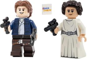 Minifigura LEGO Star Wars Han Solo e Princesa Leia Minifigura LEGO Star Wars Han Solo e Princesa Leia