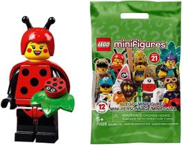 Minifiguras colecionáveis de brinquedo LEGO Série 21 Ladybug Girl