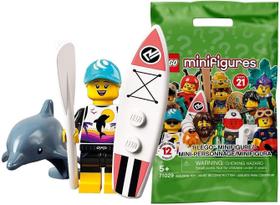 Minifiguras LEGO, minifiguras colecionáveis, série 21, Paddle Surfer Minifiguras LEGO, minifiguras colecionáveis, série 21, Paddle Surfer
