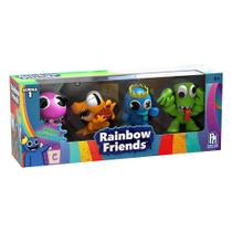 Minifigure Rainbow Friends Neon, pacote com 4, série 1, 2,5 polegadas