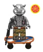 Minifigure Rhinoceros Vilão Tartarugas Ninja Blocos Montar