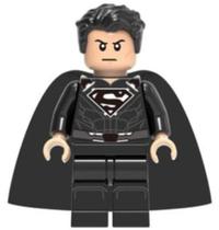 Minifigures Superman Traje Preto Liga Da Justiça Blocos