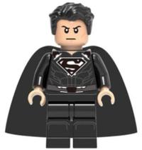 Minifigures Superman Traje Preto Liga Da Justiça Blocos