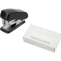 Minigrampeador Opaco com Extrator + 1000 Grampos - Office Basics