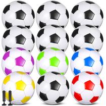 MiniInflat, 12 peças, tamanho 4 bolas de futebol, 20 cm com bomba multicolorida MiniInflat, 12 peças, tamanho 4 bolas de futebol, 20 cm com bomba multicolorida