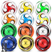 MiniInflat, 12 peças, tamanho 4 bolas de futebol, 20 cm com bomba MiniInflat, 12 peças, tamanho 4 bolas de futebol, 20 cm com bomba