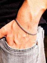 Minimalismo Elegante: Pulseira Masculina Grumet em Prata 925 Minimalismo Elegante: Pulseira Masculina Grumet em Prata 925