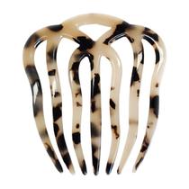 Minimalista Twist Hair Side Pente Hollow Out Wavy 7 Teeth Acetate Antistatic Hairpin Vintage Tortoise Shell Barrette Clip - 1