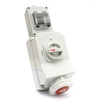 Mining Block Tomada com Bloqueio Mecânico e Proteção Elétrica 3P+T 63A 380/440V