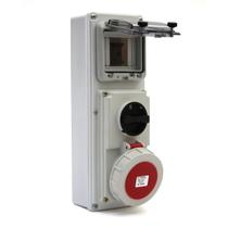 Mining Block Tomada com Bloqueio Mecânico e Proteção Elétrica Carcaça Termoplástica IP67 4 (3P+T) 32A 380/415V