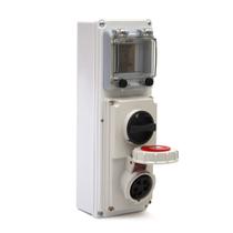 Mining Block Tomada com Bloqueio Mecânico e Proteção Elétrica Carcaça Termoplástica IP67 5 (3P+N+T) 16A 440/460V Mining Block Tomada com Bloqueio Mecânico e Proteção Elétrica Carcaça Termoplástica IP67 5 (3P+N+T) 16A 440/460V