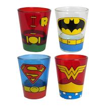 Minióculos Silver Buffalo DC Comics Justice League, pacote com 4