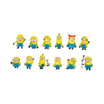 Miniones Kawaii 12 Peças/Conjunto Figuras De Ação 3D Brinquedos Clássicos Presentes De Natal Para