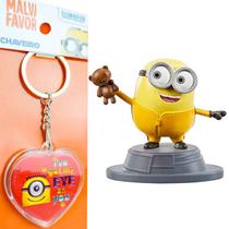 Minions Boneco com Base Bob The Rise of Gru Mattel + Chaveiro