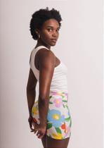 Minissaia Alô Abacaxi! - Estampa Floral Colorida e Versátil Minissaia Alô Abacaxi! - Estampa Floral Colorida e Versátil