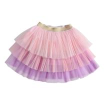Minissaia de Tule Gradiente 3 Camadas para Meninas (3 a 8 anos) - Saia de Ballet DXTON