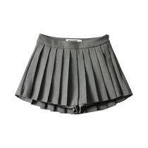 Minissaia Plissada Branca de Cintura Alta - Estilo Vintage Coreano para Verão Minissaia Plissada Branca de Cintura Alta - Estilo Vintage Coreano para Verão